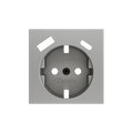 ZS55. Schuko socket cover with USB C and A 55x55 mm - Silver by Zennio