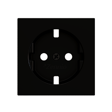 ZS55. Schuko screwless socket cover 55x55 mm - Anthracite by Zennio