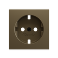 ZS55. Schuko screwless socket cover 55x55 mm - Champagne by Zennio