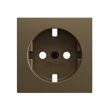 ZS55. Schuko screwless socket cover 55x55 mm - Champagne by Zennio