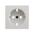 ZS55. Schuko screwless socket cover 55x55 mm - Matt white by Zennio