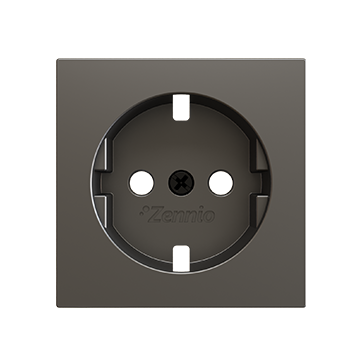 ZS55. Schuko screwless socket cover 55x55 mm - Silver by Zennio