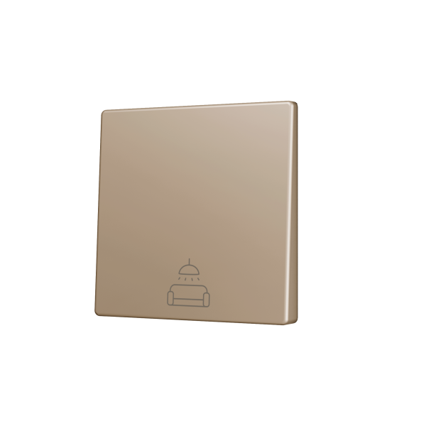 ZS55. Cover for Simple KNX Soft push button 55x55 mm. Tilt down - Champagne - Custom. Minimum 100 units per design by Zennio