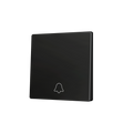 ZS55. Cover for Simple KNX Soft push button 55x55 mm. Tilt down - Doorbell icon - Anthracite by Zennio