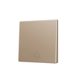 ZS55. Cover for Simple KNX Soft push button 55x55 mm. Tilt down - Doorbell icon - Champagne by Zennio
