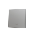 ZS55. Cover for Simple KNX Soft push button 55x55 mm. Tilt down - Light icon - Silver by Zennio