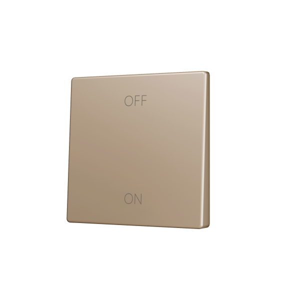 ZS55. Cover for Simple KNX Soft push button 55x55 mm. Tilt up&down - Champagne - Custom. Minimum 100 units per design by Zennio