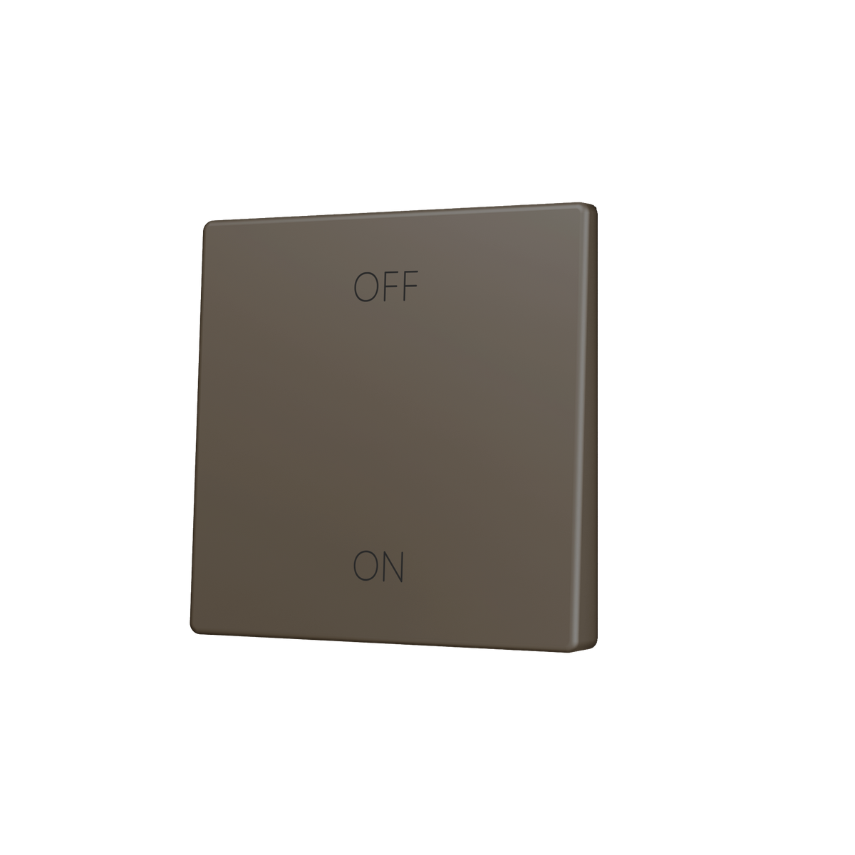 ZS55. Cover for Simple KNX Soft push button 55x55 mm. Tilt up&down - Mocha - Custom. Minimum 100 units per design by Zennio