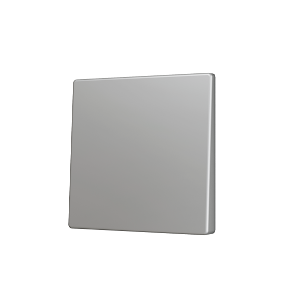 ZS55. Cover for Simple KNX Soft push button 55x55 mm. Tilt up&down - Silver by Zennio