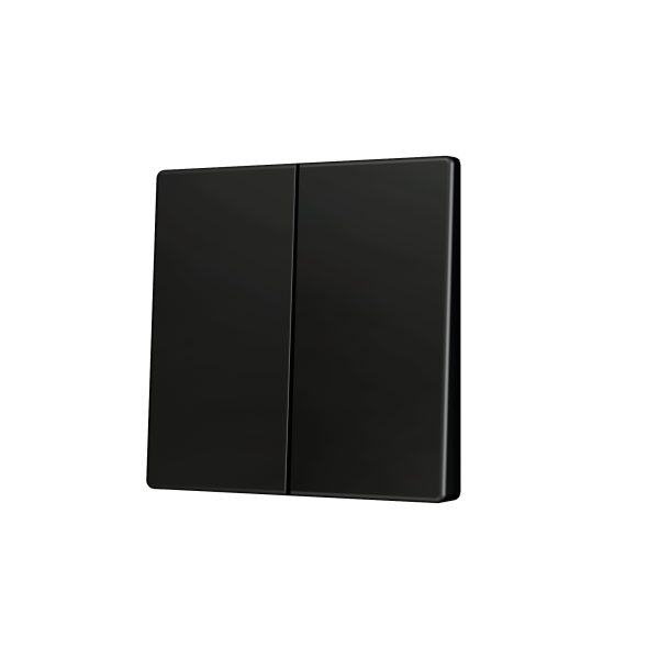ZS55. Cover for Double KNX Soft push button 55x55 mm. Tilt down - Anthracite by Zennio