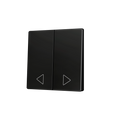 ZS55. Cover for Double KNX Soft push button 55x55 mm. Tilt down - Anthracite - Custom. Minimum 100 units per design by Zennio