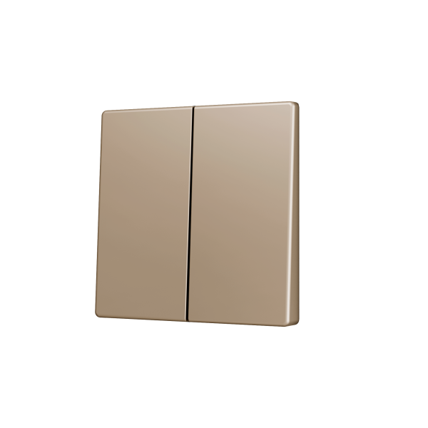 ZS55. Cover for Double KNX Soft push button 55x55 mm. Tilt down - Champagne by Zennio