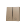 ZS55. Cover for Double KNX Soft push button 55x55 mm. Tilt down - Champagne - Custom. Minimum 100 units per design by Zennio