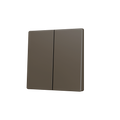 ZS55. Cover for Double KNX Soft push button 55x55 mm. Tilt down - Mocha by Zennio