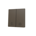 ZS55. Cover for Double KNX Soft push button 55x55 mm. Tilt down - Mocha - Custom. Minimum 100 units per design by Zennio