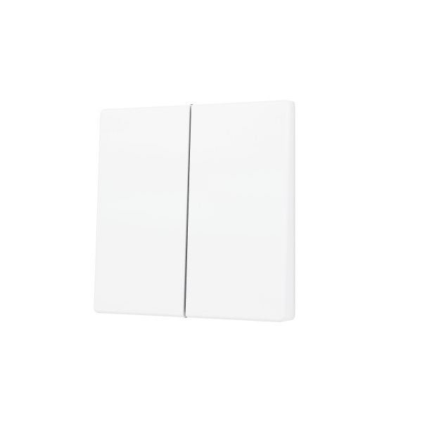 ZS55. Cover for Double KNX Soft push button 55x55 mm. Tilt down - Matt White by Zennio