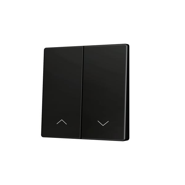 ZS55. Cover for Double KNX Soft push button 55x55 mm. Tilt down - Shutter icon - Anthracite by Zennio