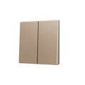 ZS55. Cover for Double KNX Soft push button 55x55 mm. Tilt down - Shutter icon - Champagne by Zennio