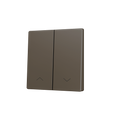 ZS55. Cover for Double KNX Soft push button 55x55 mm. Tilt down - Shutter icon - Mocha by Zennio