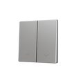 ZS55. Cover for Double KNX Soft push button 55x55 mm. Tilt down - Shutter icon - Silver by Zennio