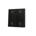 ZS55. Cover for Double KNX Soft push button 55x55 mm. Tilt up&down - Anthracite - Custom. Minimum 100 units per design by Zennio
