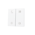 ZS55. Cover for Double KNX Soft push button 55x55 mm. Tilt up&down - Matt White - Custom. Minimum 100 units per design by Zennio