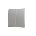 ZS55. Cover for Double KNX Soft push button 55x55 mm. Tilt up&down - Silver by Zennio