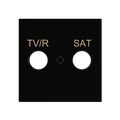 ZS55. Cover plate for TV-R/SAT insert 55x55 mm - Anthracite by Zennio