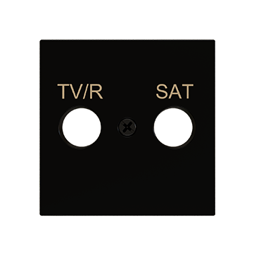 ZS55. Cover plate for TV-R/SAT insert 55x55 mm - Anthracite by Zennio