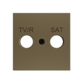 ZS55. Cover plate for TV-R/SAT insert 55x55 mm - Champagne by Zennio