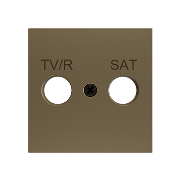 ZS55. Cover plate for TV-R/SAT insert 55x55 mm - Champagne by Zennio