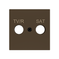 ZS55. Cover plate for TV-R/SAT insert 55x55 mm - Mocha by Zennio