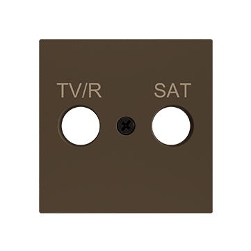 ZS55. Cover plate for TV-R/SAT insert 55x55 mm - Mocha by Zennio