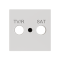 ZS55. Cover plate for TV-R/SAT insert 55x55 mm - Matt white by Zennio