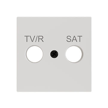 ZS55. Cover plate for TV-R/SAT insert 55x55 mm - Matt white by Zennio