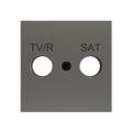 ZS55. Cover plate for TV-R/SAT insert 55x55 mm - Silver by Zennio