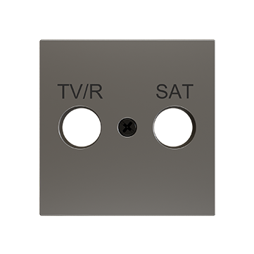 ZS55. Cover plate for TV-R/SAT insert 55x55 mm - Silver by Zennio