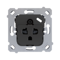 ZS55/ZS70. Euro-American socket insert (without cover) by Zennio