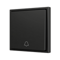 ZS70. Simple Soft push button for 1 binary input 70x70 mm - Doorbell icon - Anthracite by Zennio