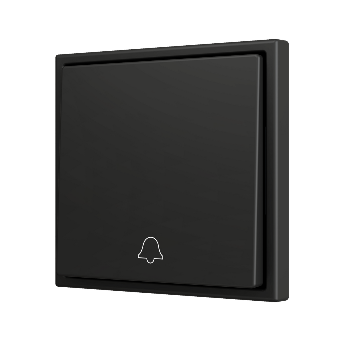 ZS70. Simple Soft push button for 1 binary input 70x70 mm - Doorbell icon - Anthracite by Zennio