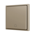 ZS70. Simple Soft push button for 1 binary input 70x70 mm - Doorbell icon - Champagne by Zennio