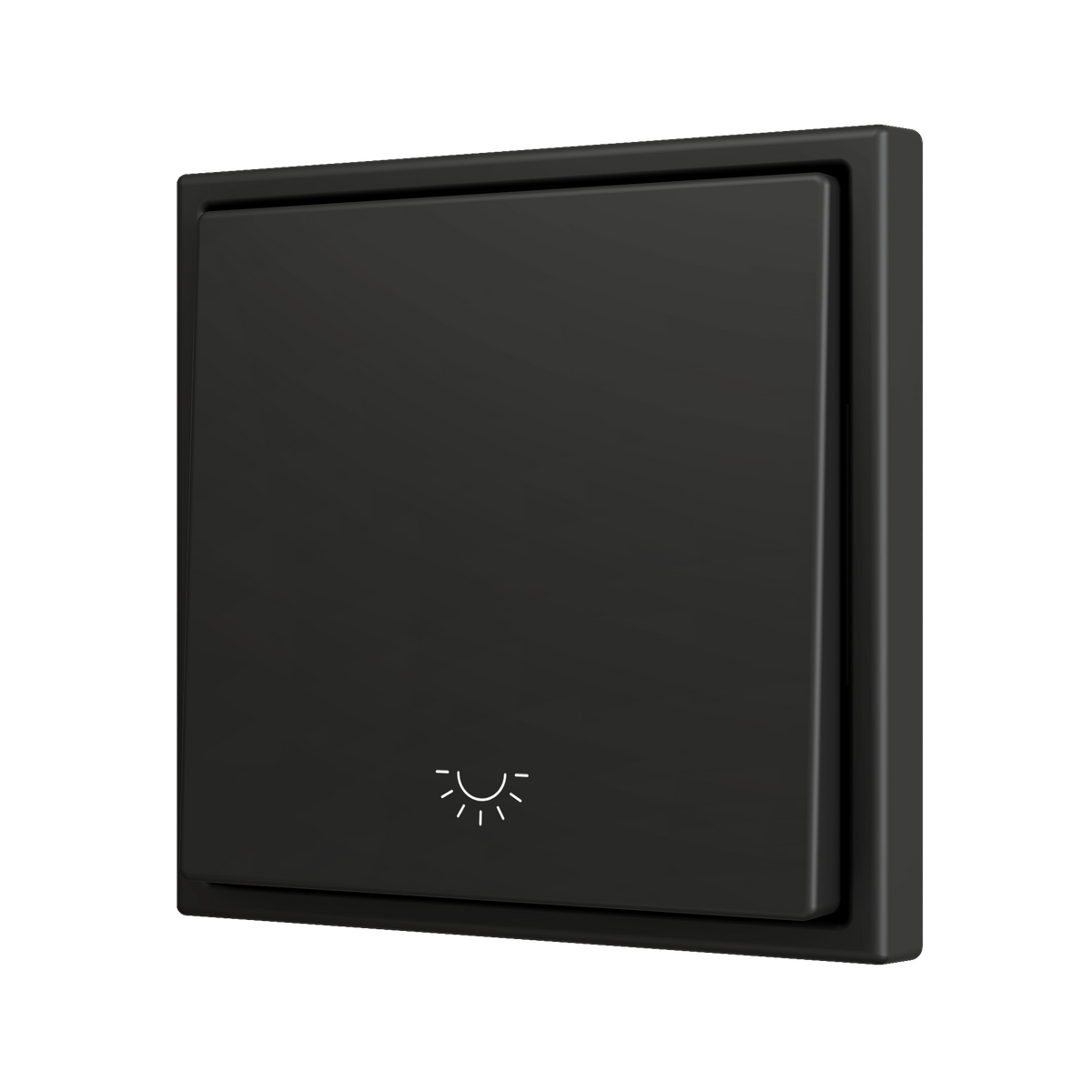 ZS70. Simple Soft push button for 1 binary input 70x70 mm - Light icon - Anthracite by Zennio