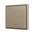 ZS70. Simple Soft push button for 1 binary input 70x70 mm - Light icon - Champagne by Zennio