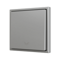 ZS70. Simple Soft push button for 1 binary input 70x70 mm - Light icon - Silver by Zennio