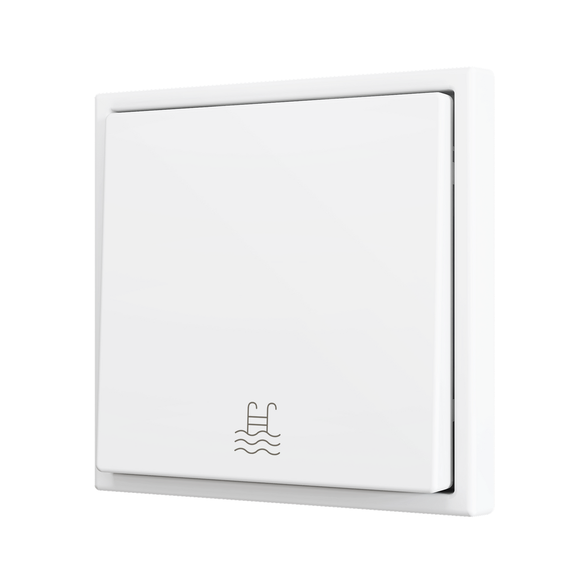 ZS70. Simple Soft push button for 1 binary input 70x70 mm - Matt white - Custom. Minimum 100 units per design by Zennio