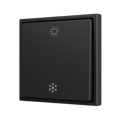 ZS70. Simple Soft push button for 2 binary inputs 70x70 mm - Anthracite - Custom. Minimum 100 units per design by Zennio