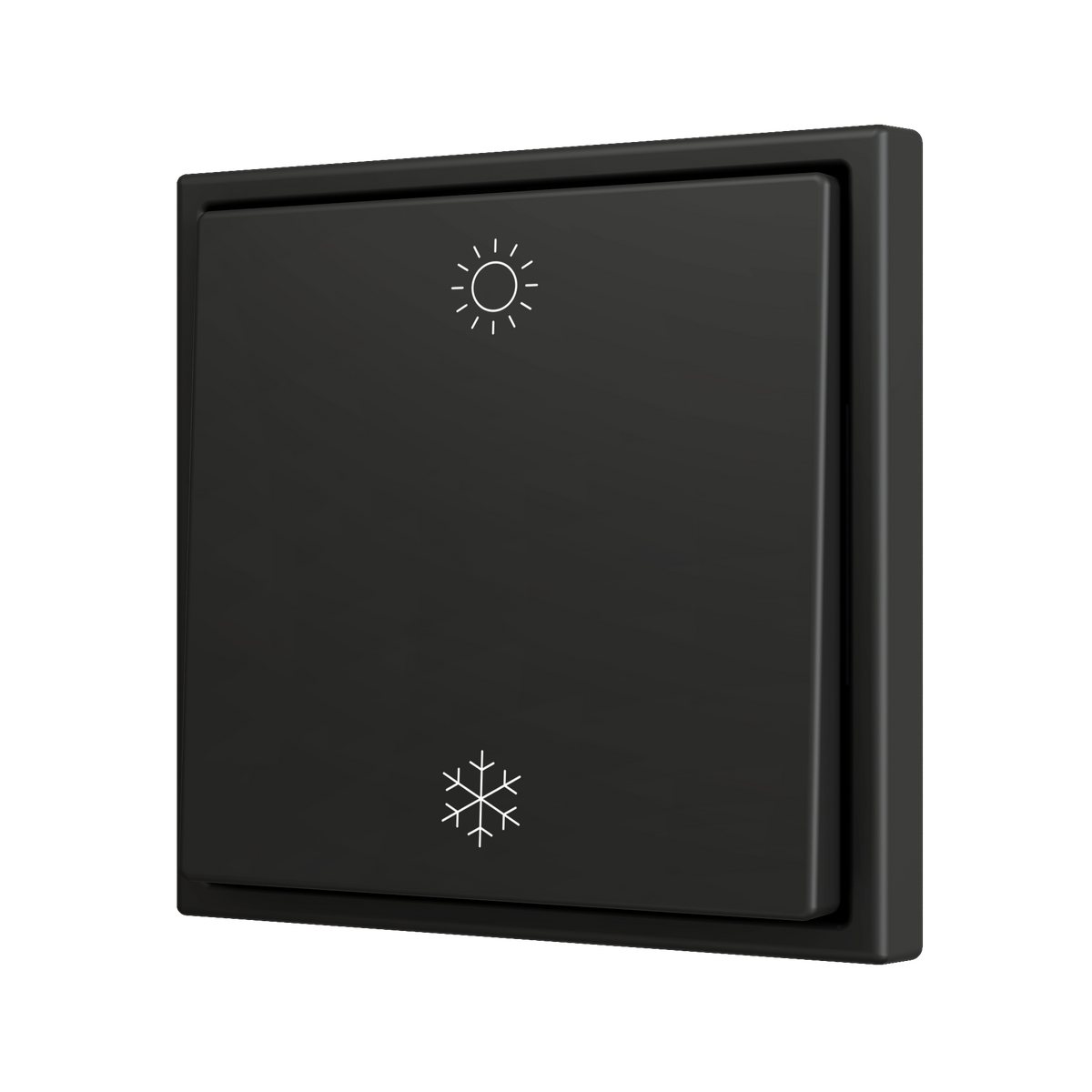 ZS70. Simple Soft push button for 2 binary inputs 70x70 mm - Anthracite - Custom. Minimum 100 units per design by Zennio