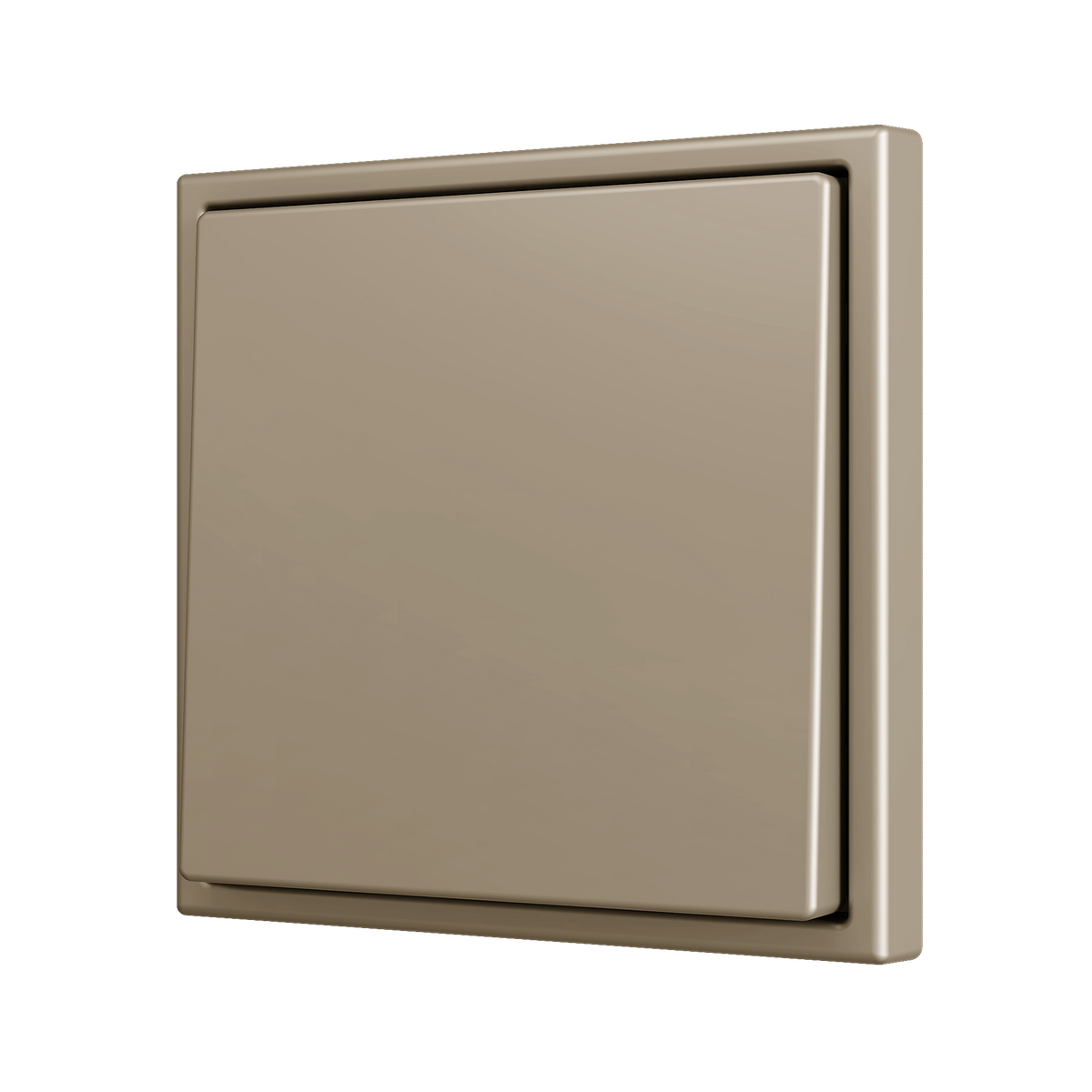 ZS70. Simple Soft push button for 2 binary inputs 70x70 mm - Champagne by Zennio