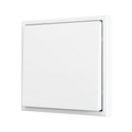 ZS70. Simple Soft push button for 2 binary inputs 70x70 mm - Matt white by Zennio
