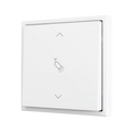 ZS70. Simple Soft push button for 2 binary inputs 70x70 mm - Matt white - Custom. Minimum 100 units per design by Zennio
